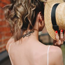 Transfer tattoo Тату-цитата «Улыбнись»